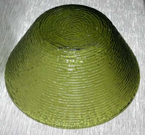 A MAGNIFICENT LARGE VINAGE GREEN FRUIT OR SALAD BOWL - LOVE THE COLORED GLASS!!!!