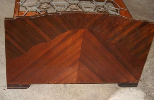 A GORGEOUS ART DECO SINGLE BED WITH HEADBOARD - MATRES BOARD - FOOT BOARD
