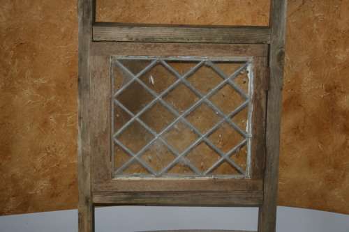WOW A STUNNING ANTIQUE LEAD GLASS WINDOW AND FRAME -