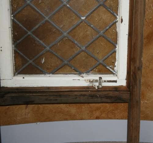 WOW A STUNNING ANTIQUE LEAD GLASS WINDOW AND FRAME -