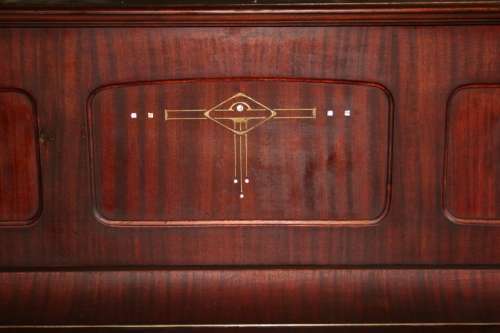 A ABSOLUTELY MARVELOUS ANTIQUE PIANO WITH MOTHER OF PEARL INLAYS ROBERT WESTPHAL BERLIN SINCE 1894