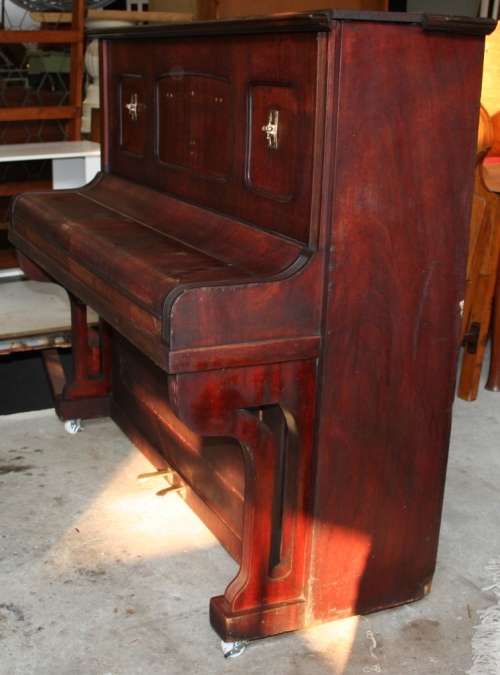 A ABSOLUTELY MARVELOUS ANTIQUE PIANO WITH MOTHER OF PEARL INLAYS ROBERT WESTPHAL BERLIN SINCE 1894