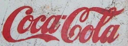 A STUNNING STYLE VINTAGE COCA COLA PRINT BEHIND GLASS IN A STUNNING WOODEN SHABBY CHIC FRAME
