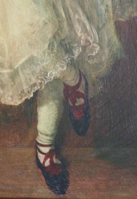 A GORGEOUS DETAILED OIL ON BOARD OF A LITTLE GIRL IN A SPECTACULAR FRAME