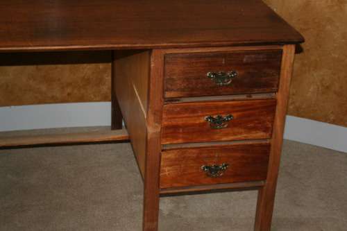 A MARVELOUS LARGE VINTAGE DESK WITH SIX DRAWERS LOVE THE OLD BIG FURNITURE STUNNING!!!