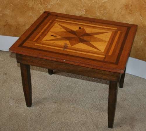 GORGEOUS ITALIAN STYLE TABLE WITH A BEAUTIFUL INLAY TOP AND A WITH A PATRICH WOOD BOTOM STUNNING!!!