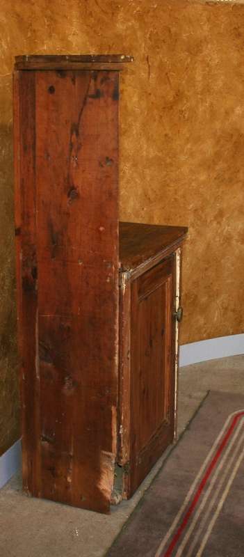 THIS ANTIQUE ORIGAN CORNER CUPBOARD WAS FITTED IN A LATE 1800 HOUSE - WAS IN THE WAY OF RENOVATIONS