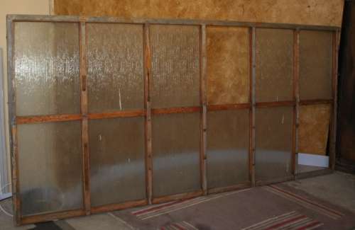 A VERY LARG 3.02M X 1.44M WOODEN WINDOW FRAME