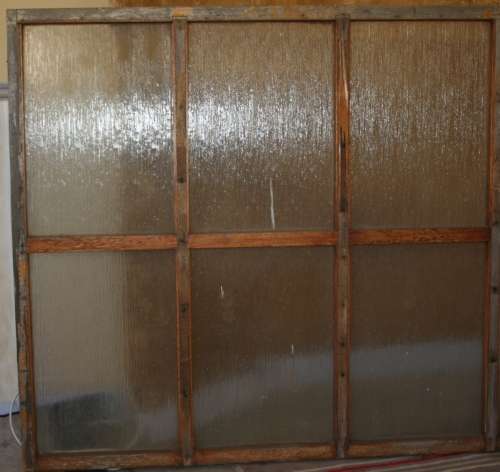 A VERY LARG 3.02M X 1.44M WOODEN WINDOW FRAME