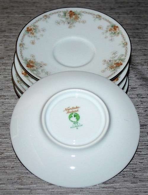 Five Stunning Noritake Ireland Roundelay Saucers VintageTreasure