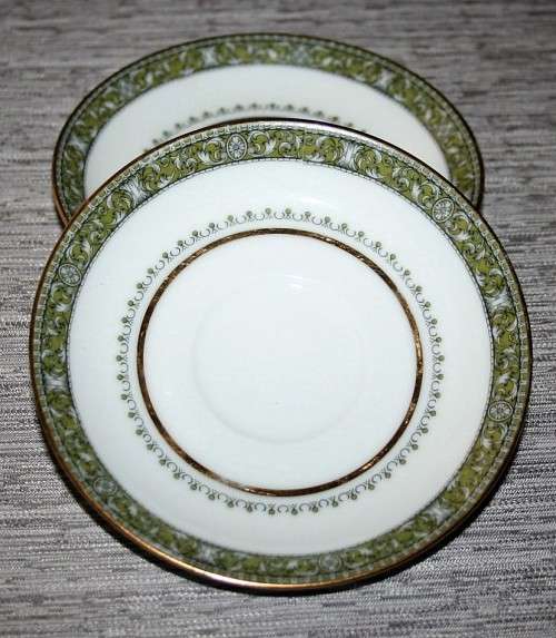 TWO GORGEOUS NORITAKE THURSTON  VINTAGE SAUCERS/SIDE PLATES