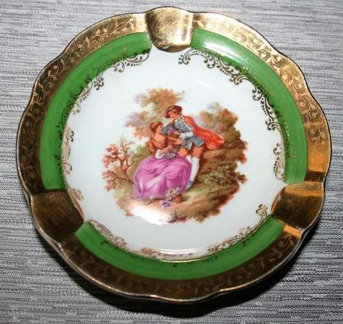 Vintage Limoges France Veritable Porcelaine D'Art Ashtray