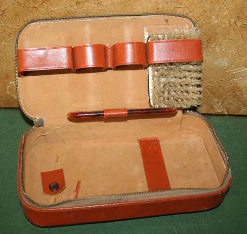 Vintage Travel Grooming BAG / 1950's Antique Vintage Mid Century