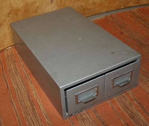 A FANTASTIC S TABAK & SONS VINTAGE METAL DRAWER UNINT -
