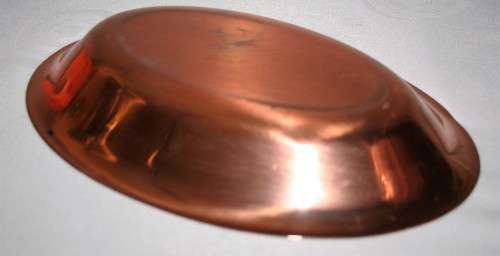 A Gorgeous Copper Oval Decorative Plate or Sandwich Tray with a Kudu Emblem!!!