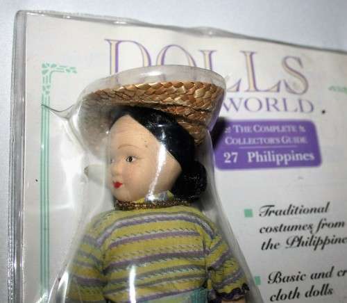 DOLLS OF THE WORLD - 27 Philippines - Genuine porcelain doll in costume from the Philippines
