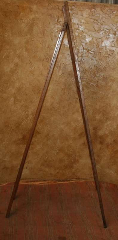 A VERY LARGE WOODEN PAINTING EZEL -