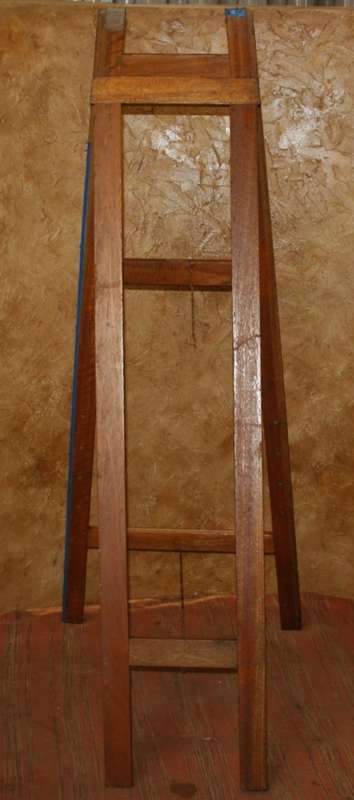 A VERY LARGE WOODEN PAINTING EZEL -