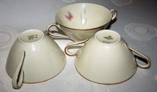 This Fine Porcelain mid century Soup Bowls is made by Alka Bavaria."Frühlingstraum "BID PER EACH