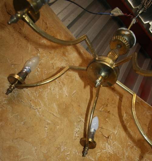 A large Five Tier, elegant size, this is a vintage brass chandelier with a Ornate style design.
