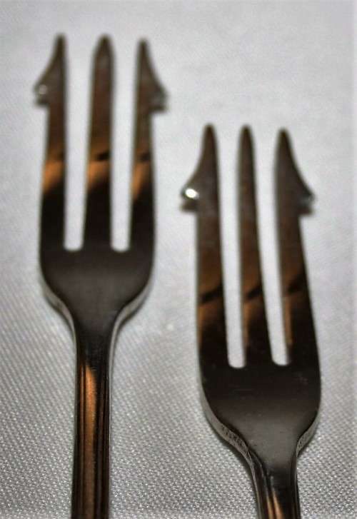 TWO STUNNING OLIVE FORKS MARKED EPNS RE787777 -BID PER EACH