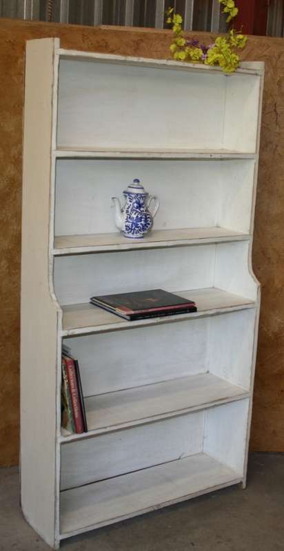 A GORGEOUS LARGE SHABBY CHIC BOOKSHELF - BOOKS - CD'S - DVD'S - ORNAMENTS