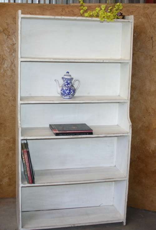 A GORGEOUS LARGE SHABBY CHIC BOOKSHELF - BOOKS - CD'S - DVD'S - ORNAMENTS