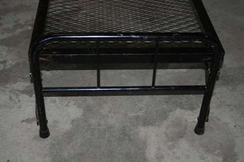 WOW A BLACK METAL VINTAGE FOLD UP ARMY BED - PERFECT TO PUT AWAY FOR A EXTRA BED