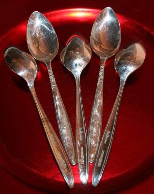 FIVE ELEGANT HIRAM WILD SHEFFIELD ENGLAND SPOONS - FANTASTIC QUALITY!!! BID PER EACH!!!