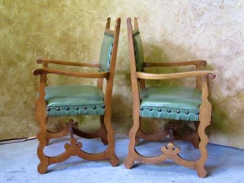 TWO STUNNING EDWARDIAN STYLE OAK CARVERS WITH FANTASTIC DETAIL IN STUNNING CONDITION! BID PER EACH