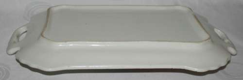 Antique Hand Painted Fine Porcelain Serving plate colorful design with a stunning trim
