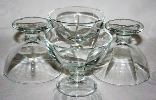 Set of  8 Clear Pressed Jeanette Glass Dessert Cups Ice Cream Sunday, Fruit Cocktail bid per each