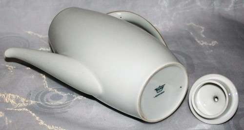 This is a lovely Tea Or Coffee Pot Vintage Porcelain by Fritz Thomas. It is spectacular with gold