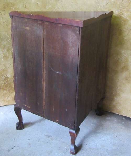 AN EXQUISITE VINTAGE IMBUIA BALL & CLAW CORNER DISPLAY CABINET w A DRAWER, BEAUTIFUL WOODWORK!!