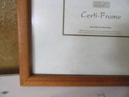 A  WOODEN PICTURE FRAME BY CERTI FRAME- FOR THAT SPECIAL PICTURE OR PAINTING