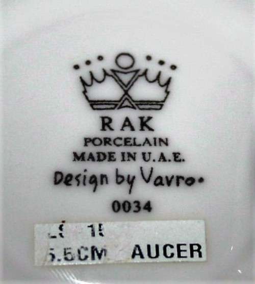 A DESIGNER PORCELAIN DIO SET - RAK PORCELAIN MADE IN U.A.E. DESIGN BY VAVRO
