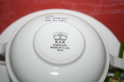 A DESIGNER 30CL CREAM SOUP - DESIGNER PORCELAIN - RAK PORCELAIN MADE IN U.A.E. DESIGN BY VAVRO