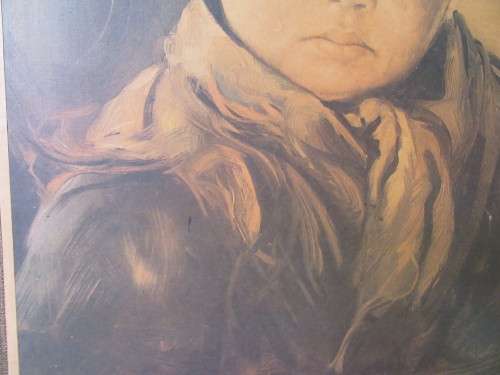 Large Vintage Framed Print on Board of The Crying Boy by Giovanni Bragolin