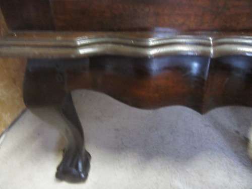 EXQUISITE SOLID IMBUIA CURVED GLASS ANTIQUE SHOWCASE WITH STUNNING DETAIL! MAGNIFICENT FURNITURE!!!