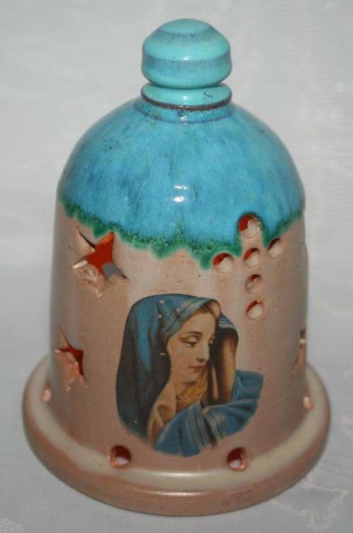 A GORGEOUS MOTHER MARY CANDEL HOLDER DOME