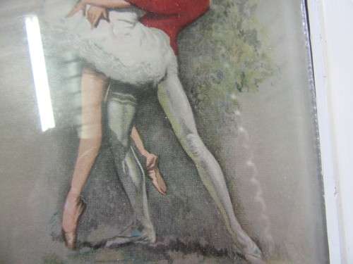 WOW A REALY STUNNING FRAMED VINTAGE PRINT OF A BALLET
