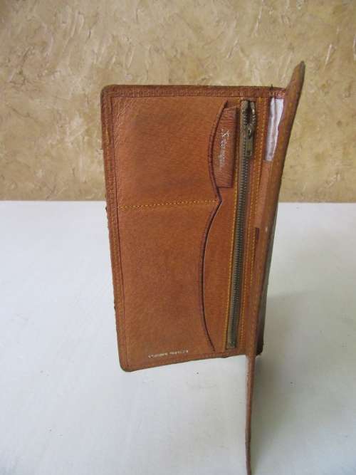 Vintage Light Brown Genuine Leather Wallet,Field Notes Cover,Leather, Document Wallet, genuine leath