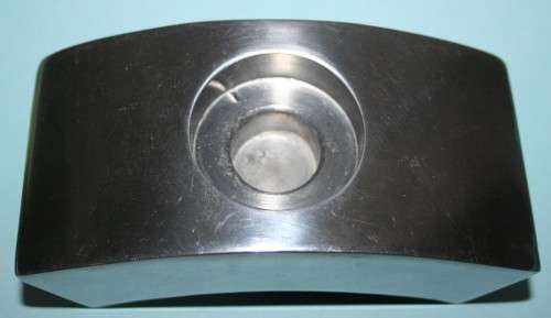 TWO STUNNING SILVER METAL CANDLE HOLDERS - NORMAL OR TEA LIGHT CANDLES - BID PER EACH