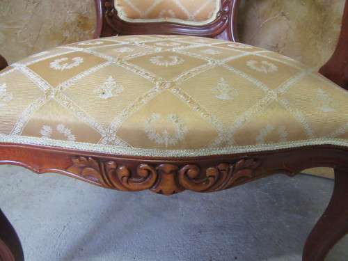 A MAGNIFICENT EXCLUSIVE 'ADAM BEDE' STYLE  HAND CARVED VICTORIAN CHAIRS IN GOOD CONDITION
