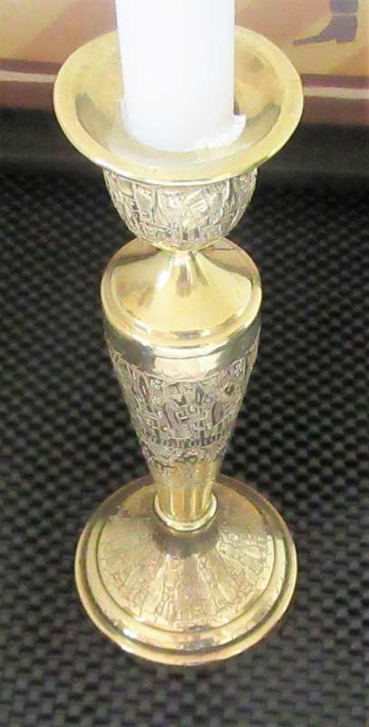 A Gorgeous Vintage Brass Candle Holder This is a wonderful collector piece.