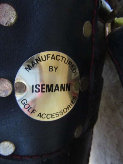 A FANTASTIC VINTAGE ICEMAN GOLF BAG IN GOOD CONDITION!!!