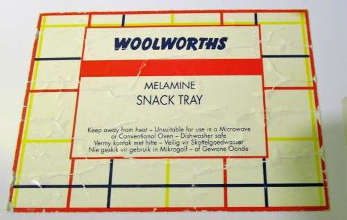 A Collectable Woolworths Melamine Snack Tray