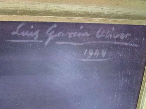 A MARVELOUS LARGE VINTAGE PRINT IN ORIGINAL FRAME Luis Garcia Oliver (1907 ¿ 1977, Spanish)