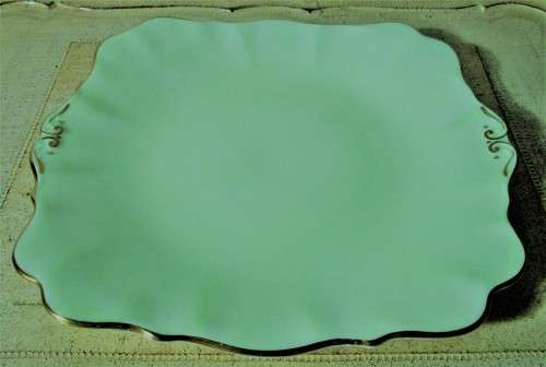 This lovely mid-century Cake Plate were made in England by Bell   China. A Beautiful Light Pastel