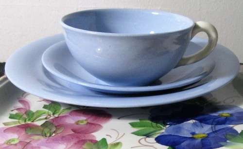 A stunning candy colored 50's Design Trio Set by Villeroy & Boch Made in Germany.